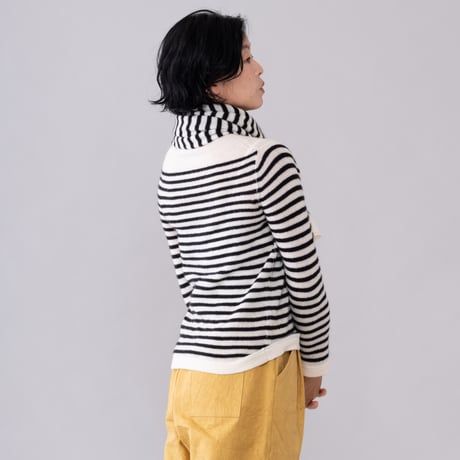 【予約販売】CA＆Co. cashmere ボーダーストール（ちいさなマフラー）