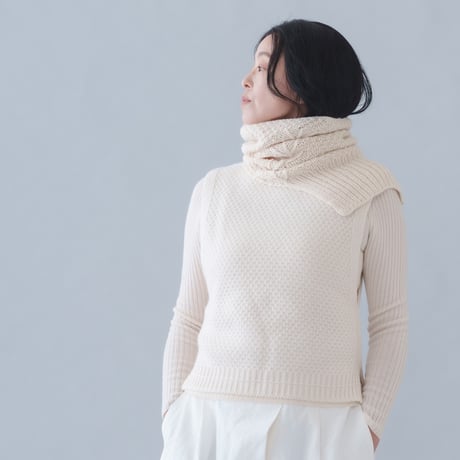 【予約販売】CA＆Co. Cashmere 鹿の子編みベスト