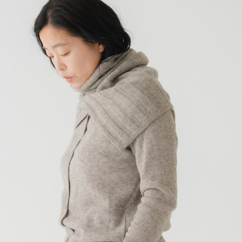 予約販売】CA＆Co. YAK shoulder＆neck warmer（リブ編みタイプ）