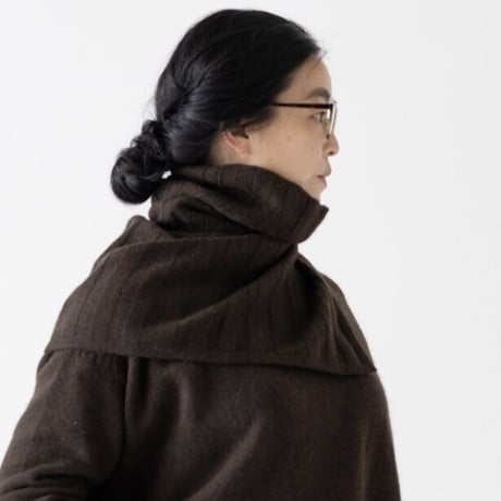 【予約販売】CA＆Co. YAK  shoulder＆neck warmer（リブ編みタイプ）
