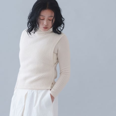 【予約販売】CA＆Co. Cashmere 鹿の子編みベスト