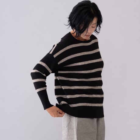 【予約販売】CA＆Co. YAK  ボーダースクエアセーター