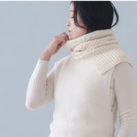 【予約販売】CA＆Co. 手編み Cashmere  鹿の子ネックウォーマー