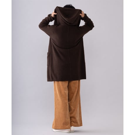 【予約販売】CA＆Co. YAK  フード付きロングカーディガン