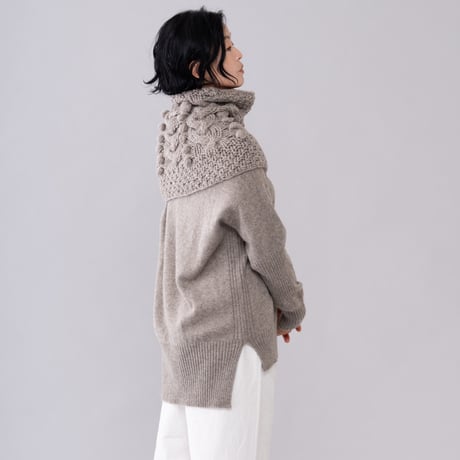 【受注生産】CA＆Co. 手編み　YAK  Bubble shoulder＆neckwarmer