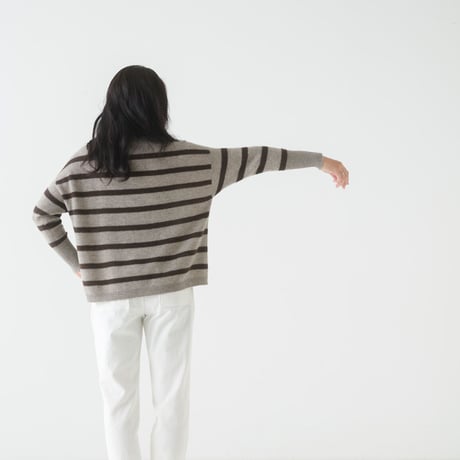 【予約販売】CA＆Co. YAK  ボーダースクエアセーター