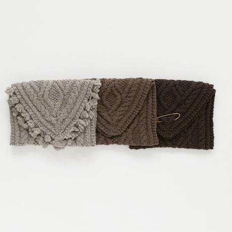 【予約販売】CA＆Co. 手編み　YAK  petit muffler（フリンジ無し）