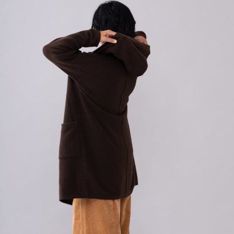 【予約販売】CA＆Co. YAK  フード付きロングカーディガン