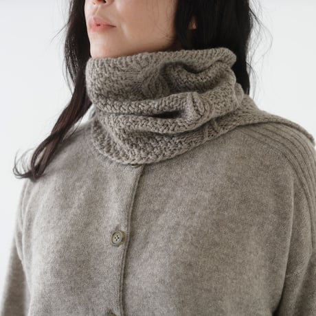 【予約販売】CA＆Co. 手編み YAK  鹿の子ネックウォーマー（ゆったりタイプ）