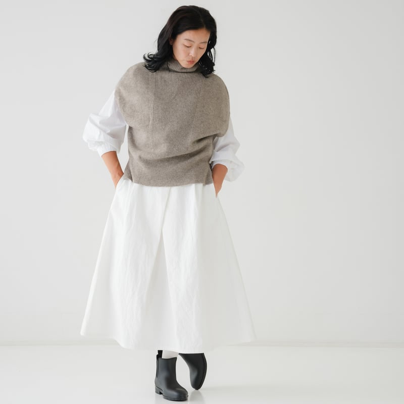 CA & Co. コットンフロントタックスカート | short finger CA & Co. コットンフロントタックスカート | short finger