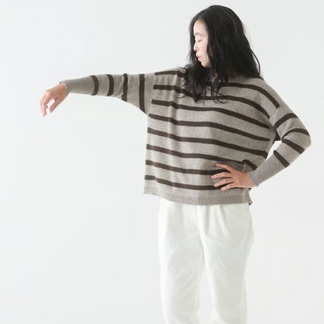 【予約販売】CA＆Co. YAK  ボーダースクエアセーター