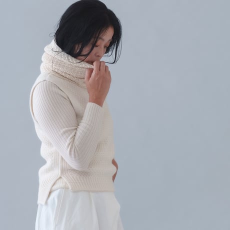 【予約販売】CA＆Co. Cashmere 鹿の子編みベスト