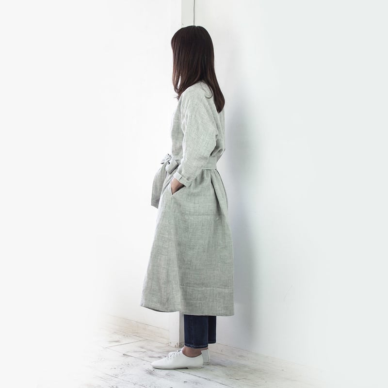 【未使用品(タグ付き)】nanadecor リネンドットカシュクールワンピース nanadecor ナナデコール リネン カシュクール ロングワンピース