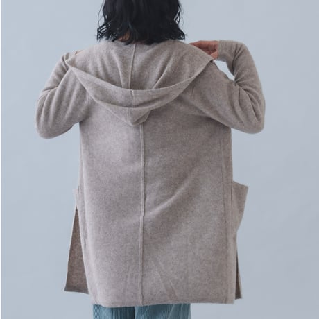 【予約販売】CA＆Co. YAK  フード付きロングカーディガン