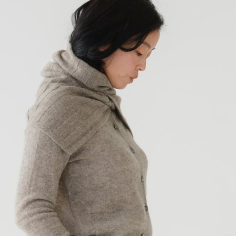 【予約販売】CA＆Co. YAK  shoulder＆neck warmer（リブ編みタイプ）