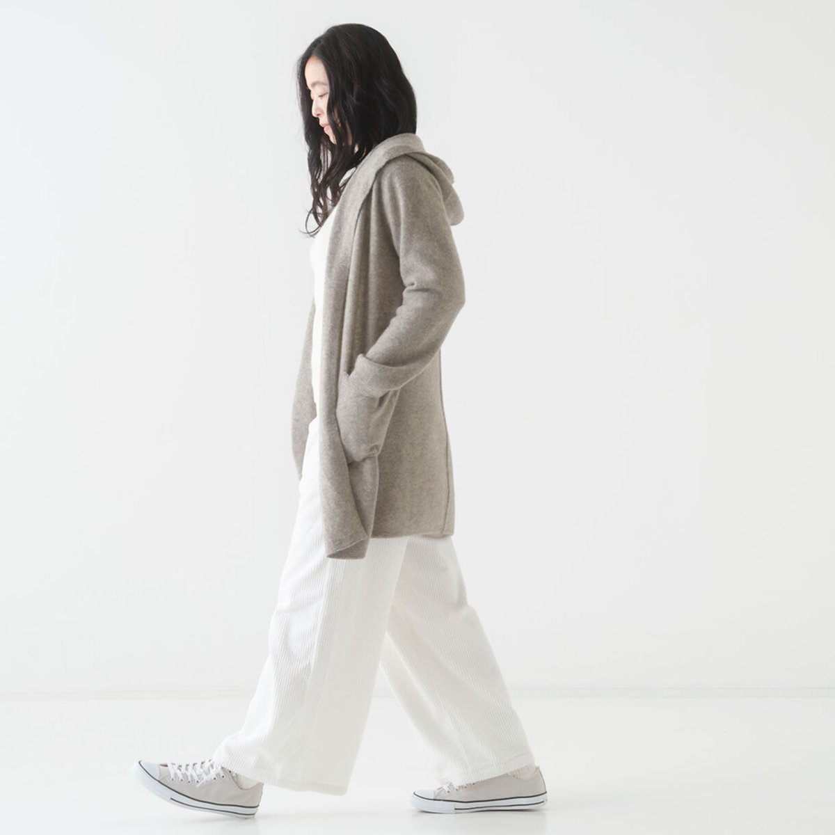 CA&Co. YAK フード付きロングカーディガン | short finger CA&Co. YAK フード付きロングカーディガン | short finger