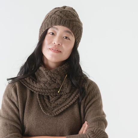 【予約販売】CA＆Co. 手編み　YAK  petit muffler（フリンジ無し）