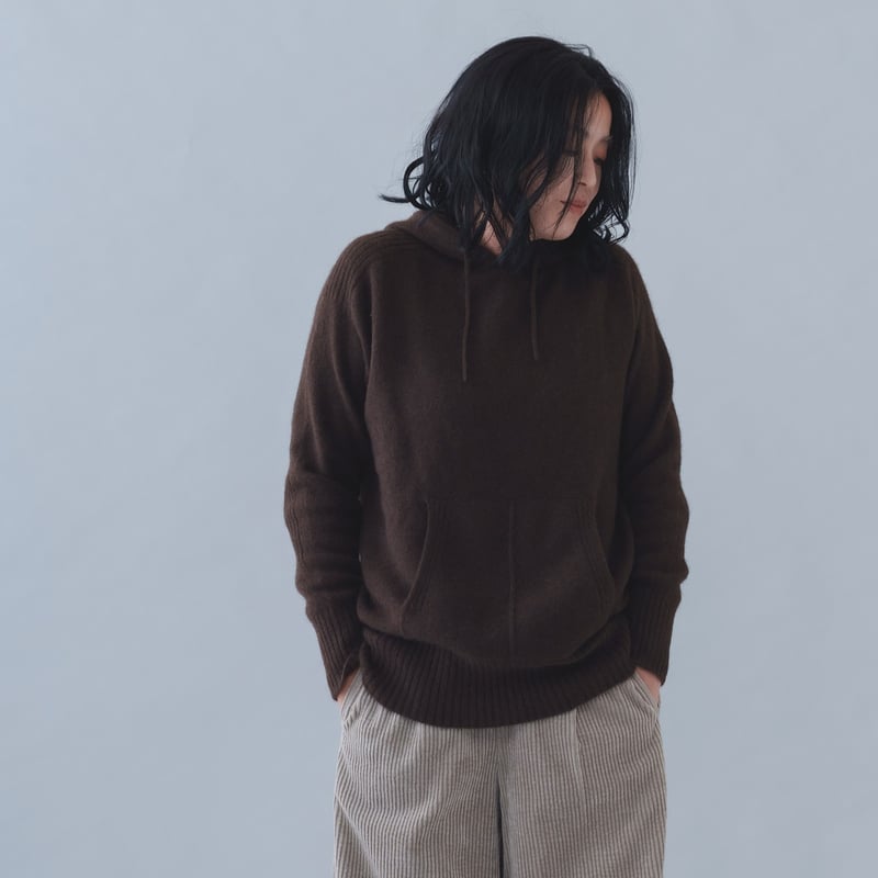 ヤスユキイシイ フード付ロングドレープカーディガン ヤスユキイシイ フード付ロングドレープカーディガン