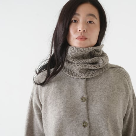 【予約販売】CA＆Co. 手編み YAK  鹿の子ネックウォーマー（ゆったりタイプ）