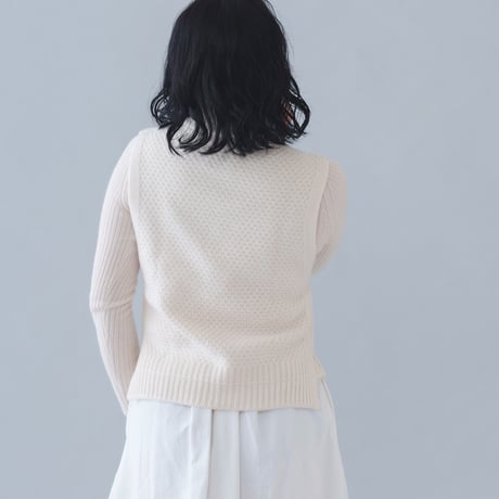 【予約販売】CA＆Co. Cashmere 鹿の子編みベスト