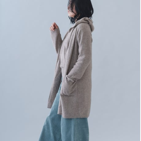 【予約販売】CA＆Co. YAK  フード付きロングカーディガン