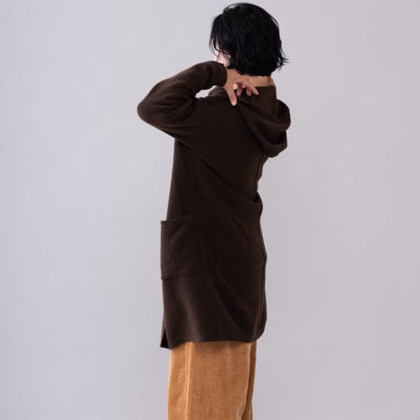 【予約販売】CA＆Co. YAK  フード付きロングカーディガン