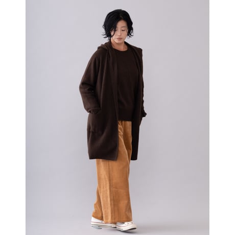 【予約販売】CA＆Co. YAK  フード付きロングカーディガン