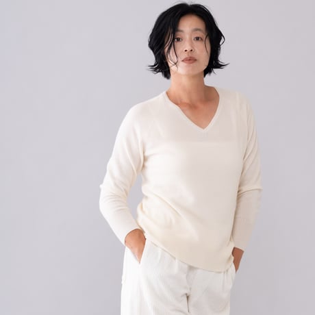 【予約販売】CA＆Co. カシミヤ　Vネックセーター