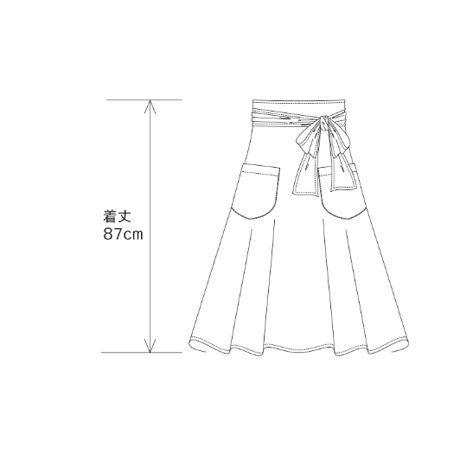TOWN（ 縫代つきカット済型紙）／スカート型エプロン（a Un pasデザイン）