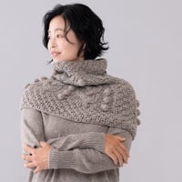 【受注生産】CA＆Co. 手編み　YAK  Bubble shoulder＆neckwarmer