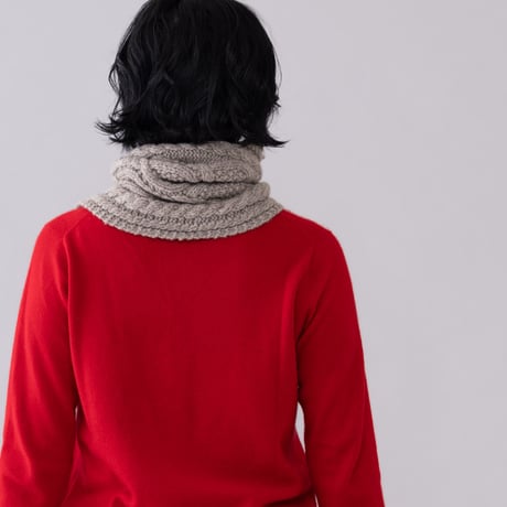 【予約販売】CA＆Co. 手編み　YAK  petit muffler（フリンジ付き）