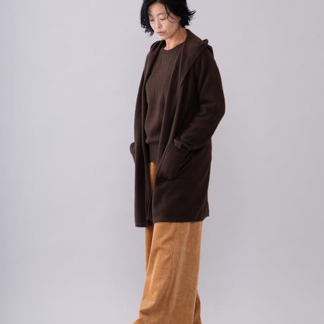 【予約販売】CA＆Co. YAK  フード付きロングカーディガン