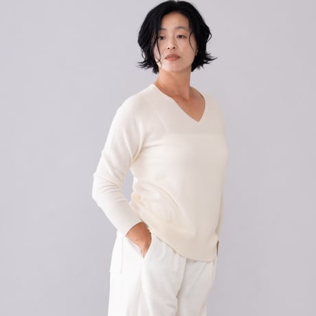 【予約販売】CA＆Co. カシミヤ　Vネックセーター