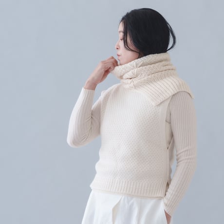 【予約販売】CA＆Co. Cashmere 鹿の子編みベスト