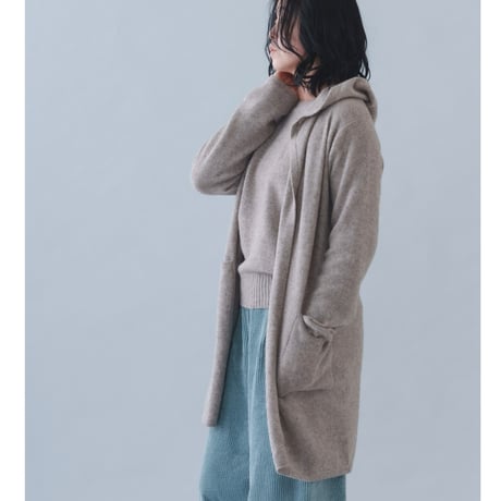 【予約販売】CA＆Co. YAK  フード付きロングカーディガン