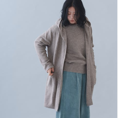 【予約販売】CA＆Co. YAK  フード付きロングカーディガン