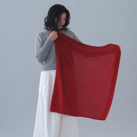 【予約販売】CA & Co. カシミヤ メッシュ スクエア ストール