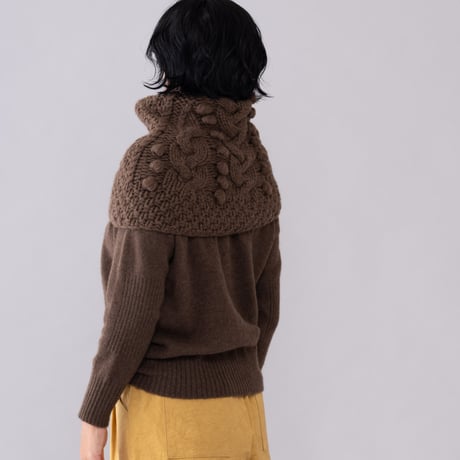 【受注生産】CA＆Co. 手編み　YAK  Bubble shoulder＆neckwarmer