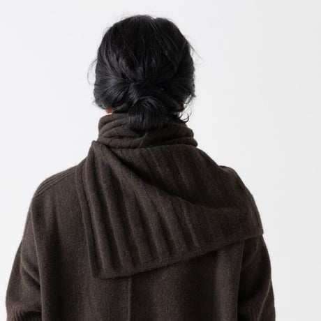 【予約販売】CA＆Co. YAK  shoulder＆neck warmer（リブ編みタイプ）