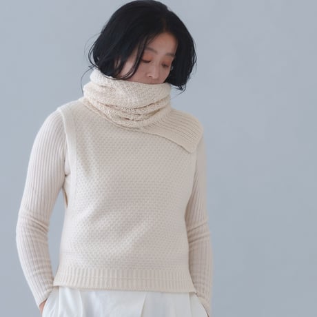 【予約販売】CA＆Co. Cashmere 鹿の子編みベスト