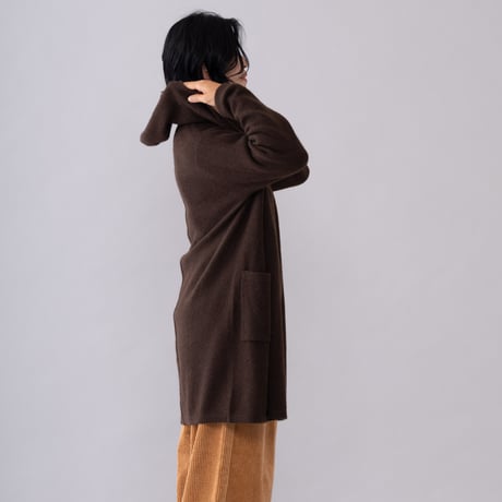 【予約販売】CA＆Co. YAK  フード付きロングカーディガン