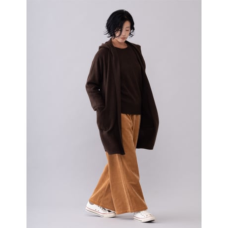 【予約販売】CA＆Co. YAK  フード付きロングカーディガン