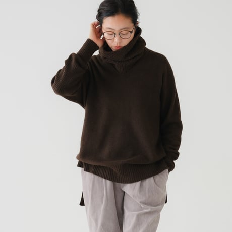 【予約販売】CA＆Co. 手編み YAK  鹿の子ネックウォーマー（ジャストタイプ）