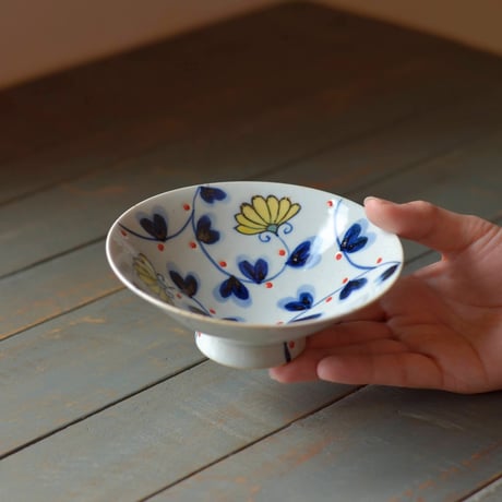 平碗　黄花唐草