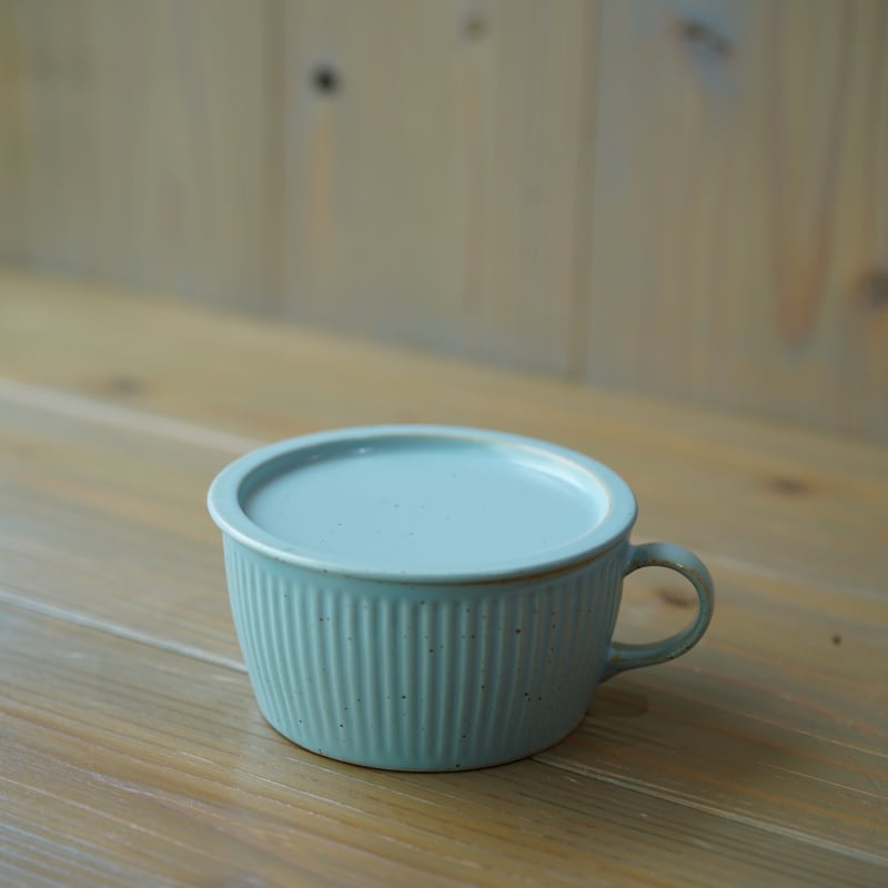 蓋付きスープカップ 筋彫り | ZOE L'Atelier de Poterie