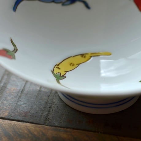 平碗　色絵からし