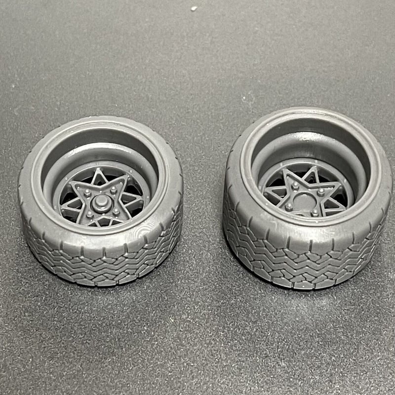 1/18スケール 14インチ ホイールTC＆引っ張りタイヤセット | スケール 