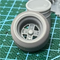 1/18スケール 14インチ ホイールRSW＆引っ張りタイヤセット（深リム