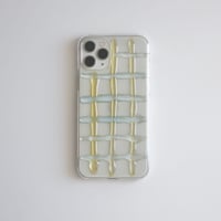 jelly check mobile case  (blue × yellow)