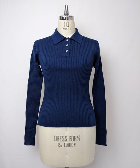 GLITTERMIX  POLOCOLLAR RIBKNIT